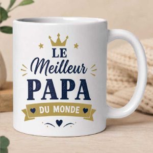 Mug Personnalisé « Le Meilleur Papa du Monde » + ton Prénom